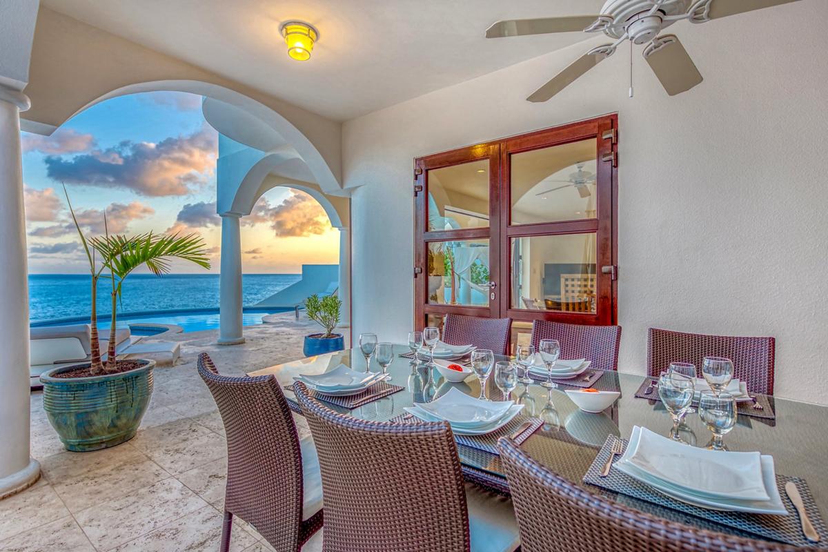 Pool Villa rental St Martin - Outdoor dining